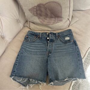 Levi’s Classic High-Waist Denim Cutoff Shorts - Blue